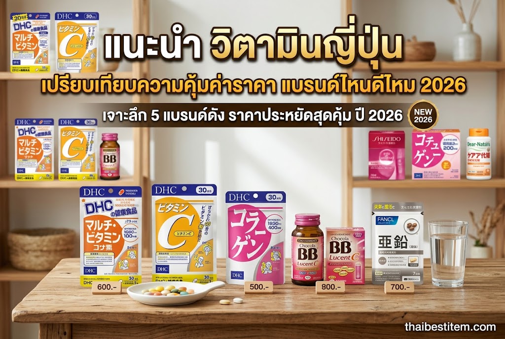 รีวิว วิตามินซีญี่ปุ่น ยี่ห้อไหนดี DHC Asahi Fancl Orihiro