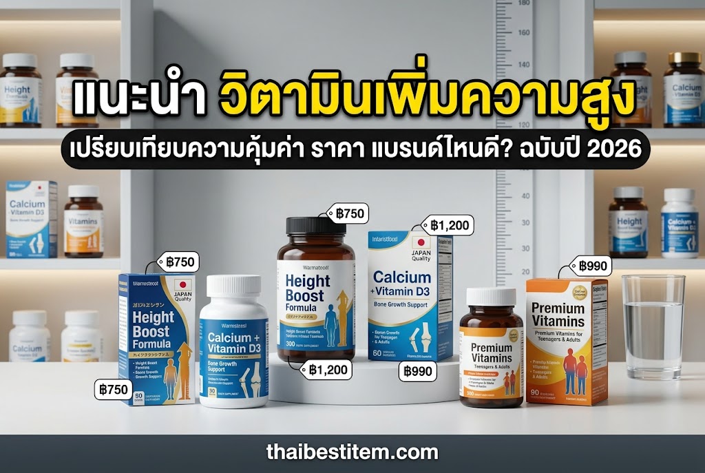 วิตามินเพิ่มความสูง ยี่ห้อไหนดี รีวิวเปรียบเทียบราคา