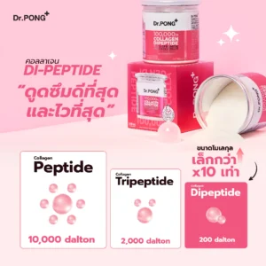 Dr.PONG Collagen Dipeptide Plus – ผิวเด้ง ดูดซึมง่าย