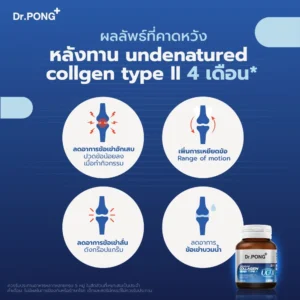 Dr.PONG Undenatured Collagen Type II 40 mg – บำรุงข้อเข่า กระดูกอ่อน | เคลื่อนไหวคล่อง