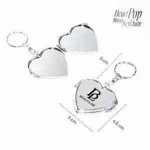 Beautilab Heart Pop Mirror Keychain – กระจกพกพา สายแกลม | น่ารัก