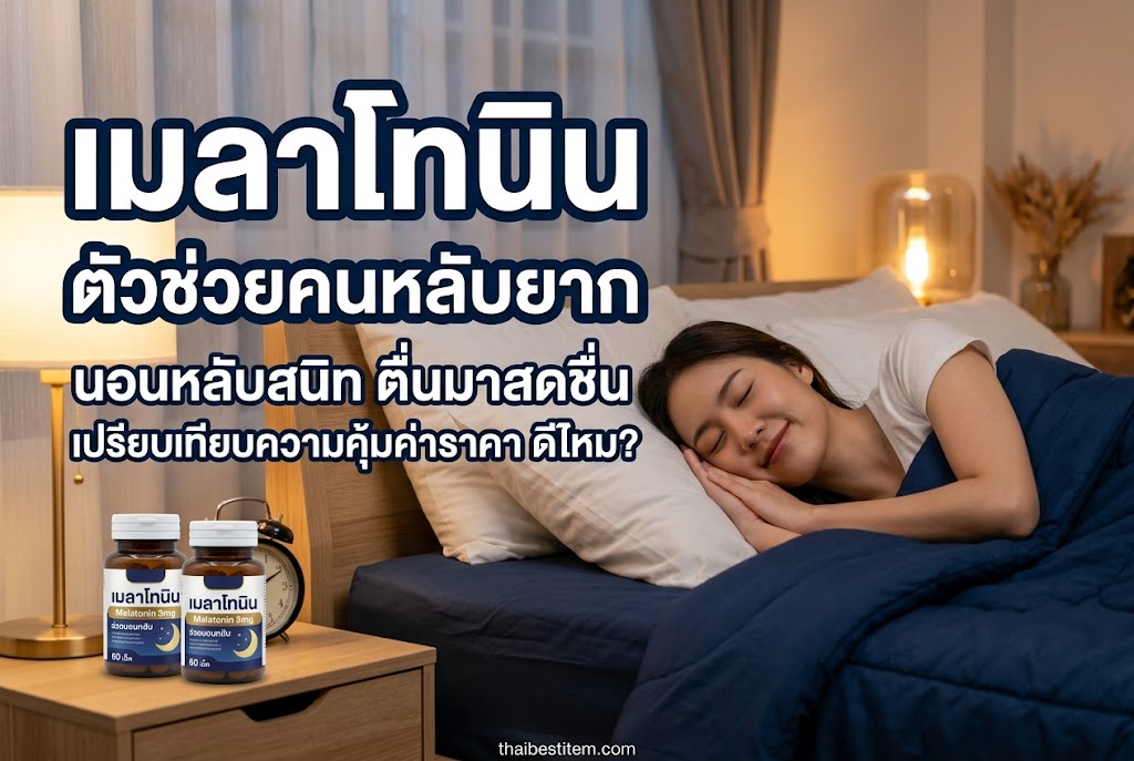 เมลาโทนิน ยี่ห้อไหนดี รีวิวแบรนด์ดังสำหรับคนนอนไม่หลับ