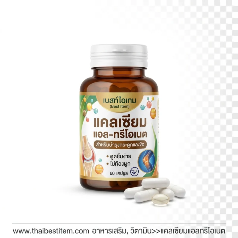 สุดยอดนวัตกรรมบำรุงกระดูก อาหารเสริมวิตามิน แคลเซียมแอลทรีโอเนต (Calcium L-Threonate) ดูดซึมไว ไม่ตกค้าง