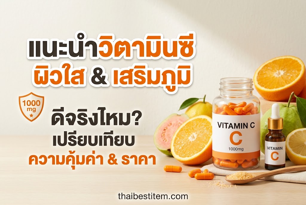 รีวิว 5 อันดับ วิตามินซี ยี่ห้อไหนดี ช่วยบำรุงผิวใส เสริมภูมิคุ้มกัน รีวิวจัดเต็ม